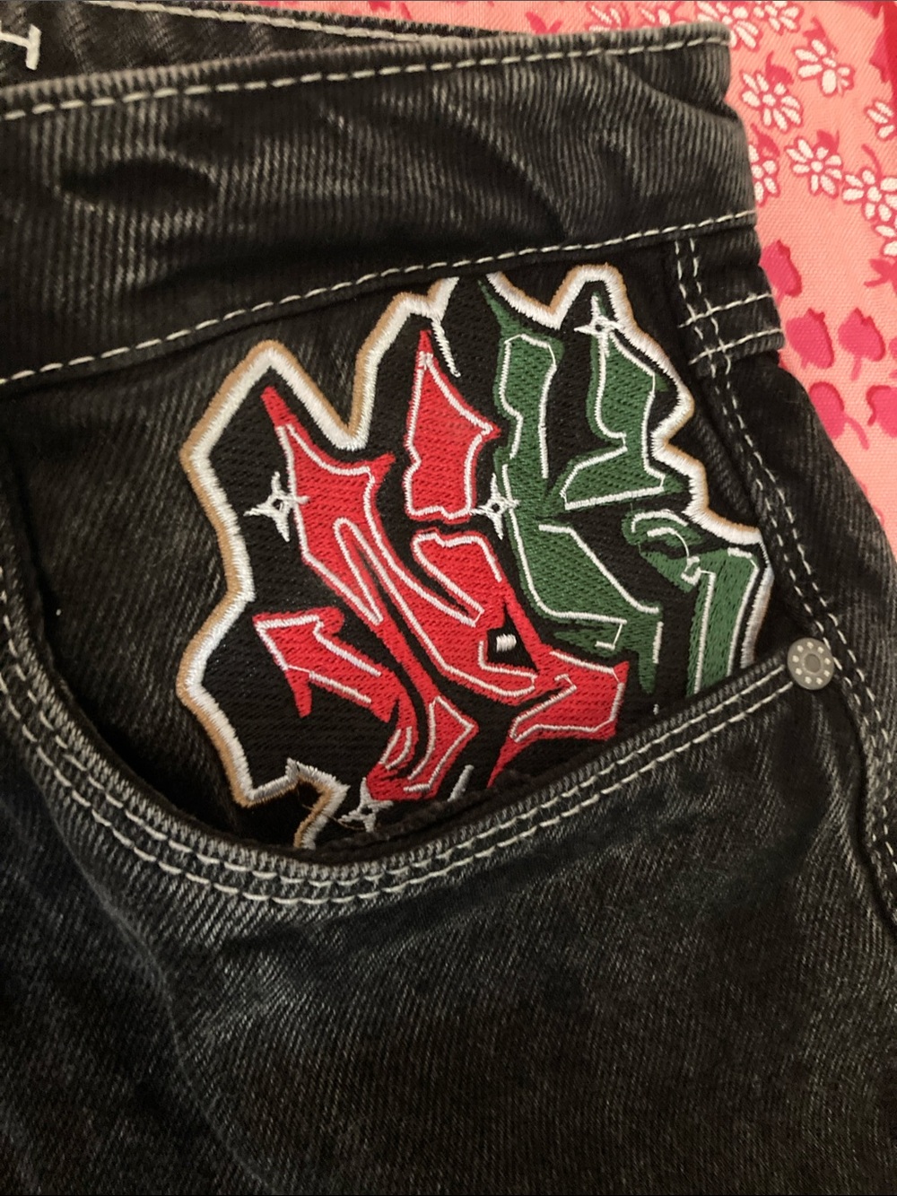 Women's Ninth Hall Ambush Black Boot Cut Jeans with Embroidered Pocket Detail - Picture 3 of 10